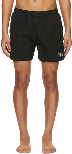 VETEMENTS Black 'Limited Edition' Logo Swim Shorts - Vetements Black 'Limited Edition' Logo Short de bain - Black 'Limited Edition'로고 수영 반바지