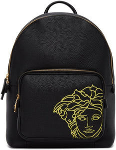 Versace Black Pop Medusa Backpack - Versace Noir Pop Medusa Sac à dos - 베르사체 블랙 팝 메두사 배낭