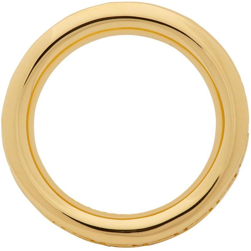 Versace Gold Thin Engraved Greek Key Ring – BlackSkinny