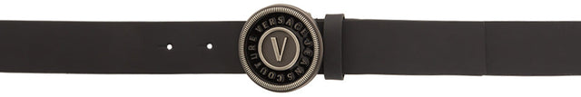 Versace Jeans Couture Black Logo Buckle Belt - Versace Jeans Couture Black Logo Ceinture boucle - 베르사체 청바지 Couture 블랙 로고 버클 벨트
