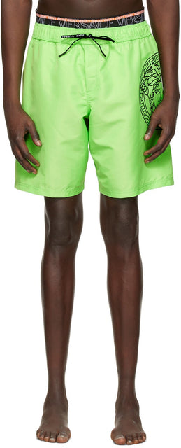 Versace Underwear Green Medusa Swim Shorts - Versace Sous-vêtements vert Medusa Swim Short - 베르사체 속옷 그린 메두사 수영 반바지