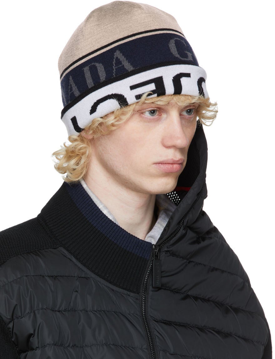 Y Project Reversible Multicolor Canada Goose Edition Wool Beanie BlackSkinny