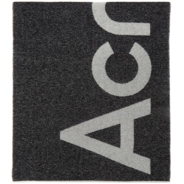 Acne Studios Black Logo Scarf