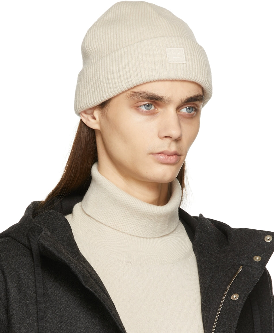 Acne Studios Beige Rib Knit Beanie – BlackSkinny