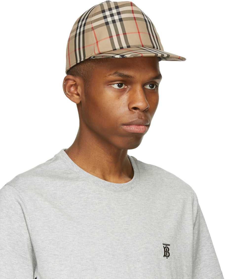 Vintage check baseball cheap cap