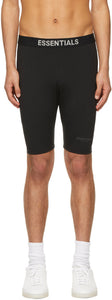 Essentials Black Athletic Biker Shorts - Shorts de motard sportif noir essentiel - Essentials 검은 체육 바이커 반바지