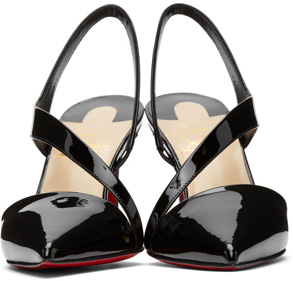 Christian Louboutin Black Suede and Patent Leather Harvanana