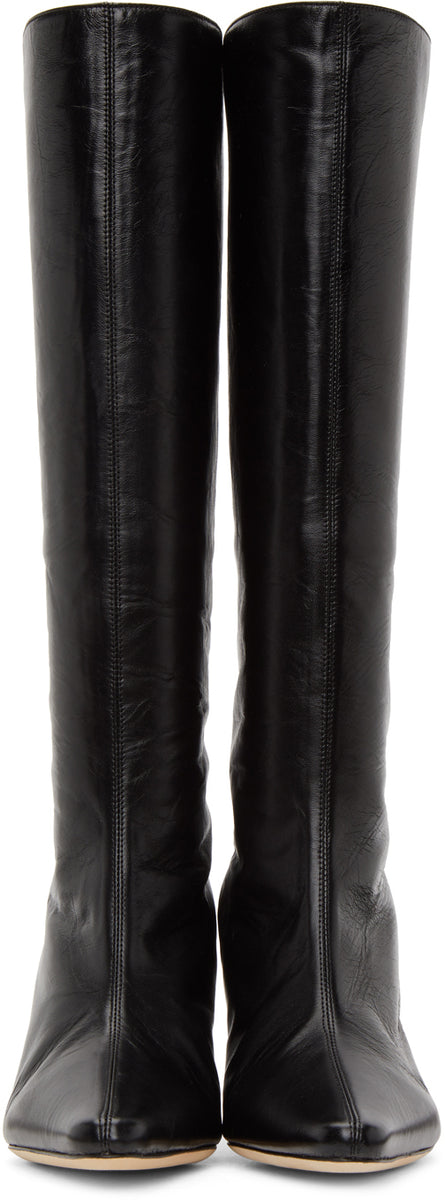 BY FAR Black Creased Stevie 42 Boots – BlackSkinny