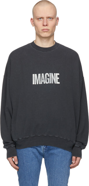 Remi Relief Black 'Imagine' Sweatshirt - Sweat-shirt de Remi Relief noir 'Imagine' - Remi 릴리프 블랙 '상상'스웨터