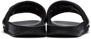 AMBUSH Black Leather Quilted Slides