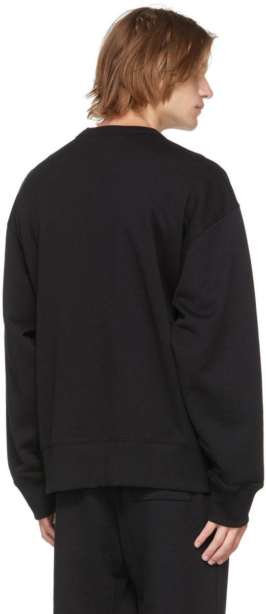 【関込・国内発送】Acne Studios CREWNECK SWEATSHIRTS Cotton sweatshirt in black - Acne Studios Kids | Mytheresa