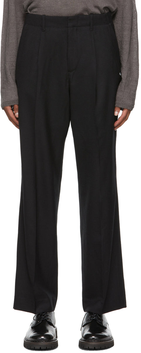 OUR LEGACY　BORROWED CHINO　Black Panama Our Legacy - Borrowed Chino Trousers in Black Panama Wool