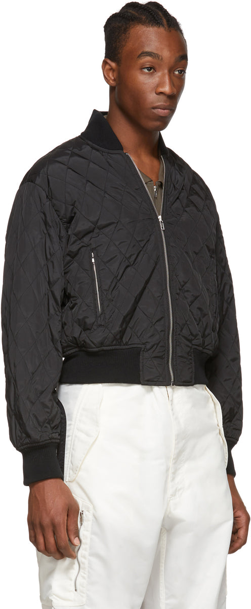 Random Identities Black Quilted Bomber Jacket – BlackSkinny