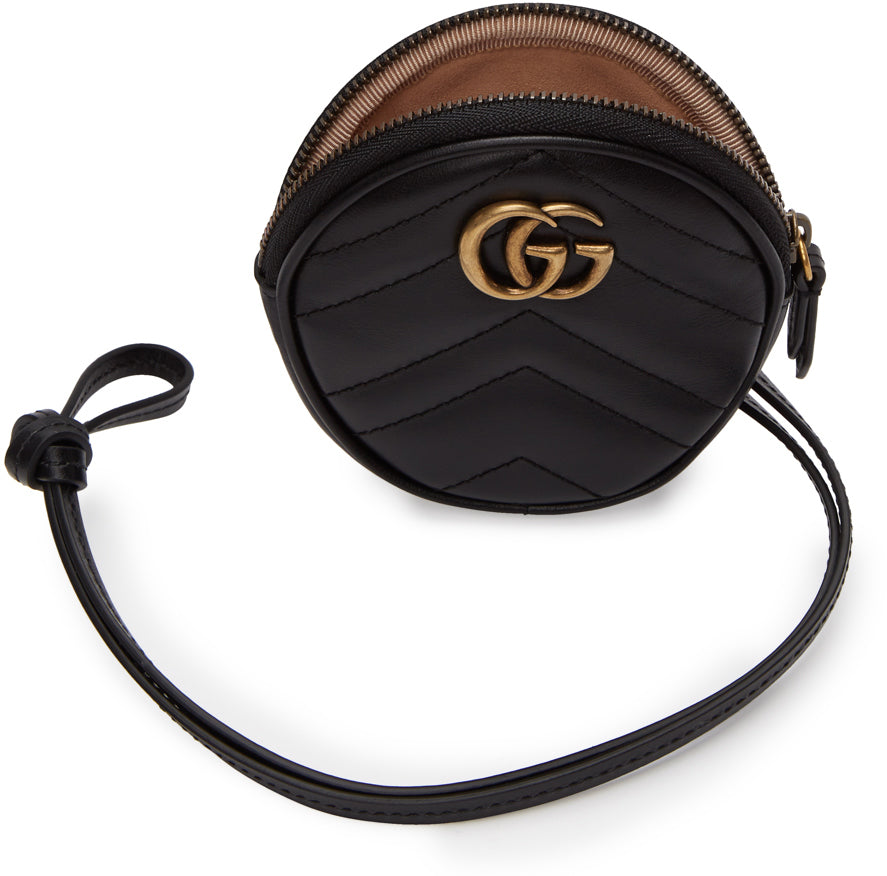 Gucci Black Round GG Marmont 2.0 Coin Pouch – BlackSkinny