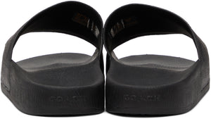 Coach 1941 Black Signature Slip-On Sandals