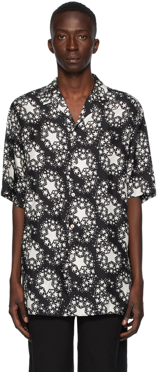 Gucci Black Silk Peony Print Bowling Shirt – BlackSkinny