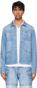 Balmain Blue Denim Deconstructed Jacket - Veste déconstruite en denim bleu Balmain - Balmain Blue Denim 해체 재킷