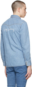 Remi Relief Blue Denim Western 'Give Peace' Shirt