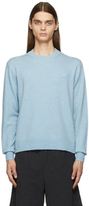 Acne Studios Blue Wool Crewneck Sweater - Pull Clewneck en laine bleue de l'acné - 여드름 스튜디오 푸른 양모 crewneck 스웨터