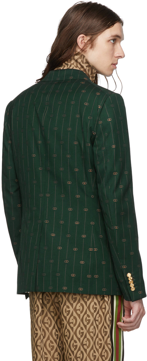Gucci Green GG Striped Signoria Blazer – BlackSkinny