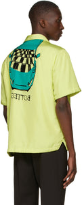 Bottega Veneta Green Printed Fluid Parachute Short Sleeve Shirt