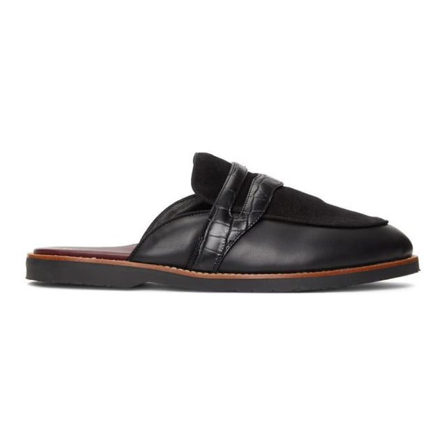 Human Recreational Services Black Palazzo Slip-On Loafers
