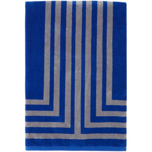 Lateral Objects Blue and Grey Arc Towel-BlackSkinny