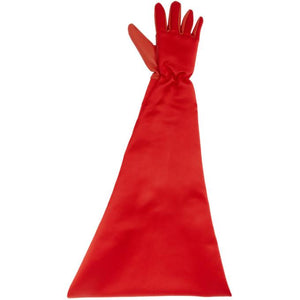 Meryll Rogge Red Silk Scarf Gloves