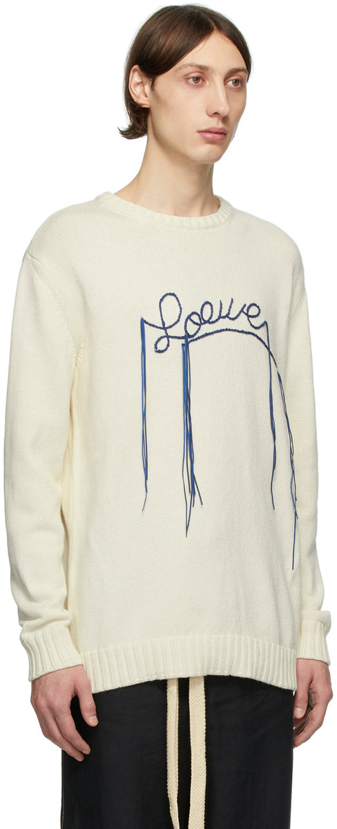 Loewe Off White Stitch Logo Sweater BlackSkinny