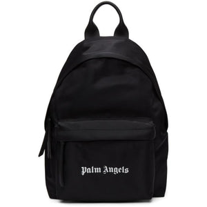 Palm Angels Black Nylon Logo Backpack