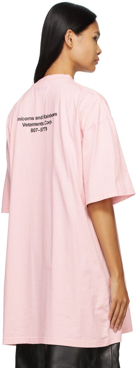 VETEMENTS Pink Magic Unicorn T-Shirt – BlackSkinny