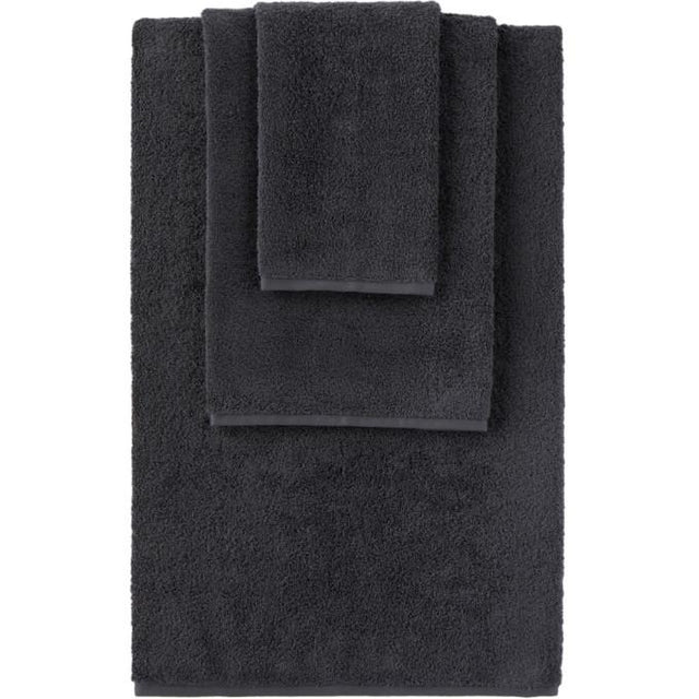 Tekla Grey Organic Three-Piece Towel Set-Towels-BlackSkinny