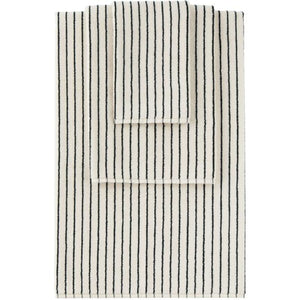 Tekla Off-White and Green Organic Three-Piece Towel Set-Towels-BlackSkinny