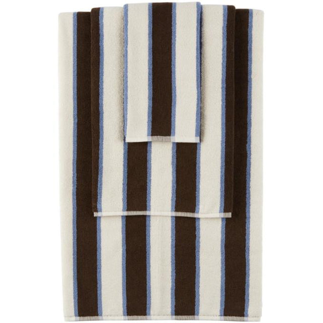 Tekla SSENSE Exclusive Multicolor Stripe Towel Set-Towels-BlackSkinny