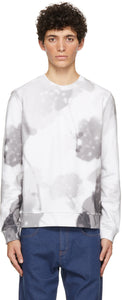 Fendi White Gradient Flower Print Sweatshirt - Sweat-shirt à fleurs de gradient blanc Fendi - 펜디 화이트 그라데이션 꽃 인쇄 스웨터