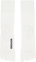 Balenciaga White Logo Toe Socks