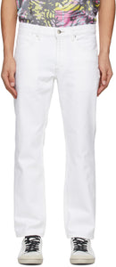 Tanaka White Slim Crop Jeans - Tanaka Blanc Slim Crop Jean - 타나카 화이트 슬림 자르기 청바지