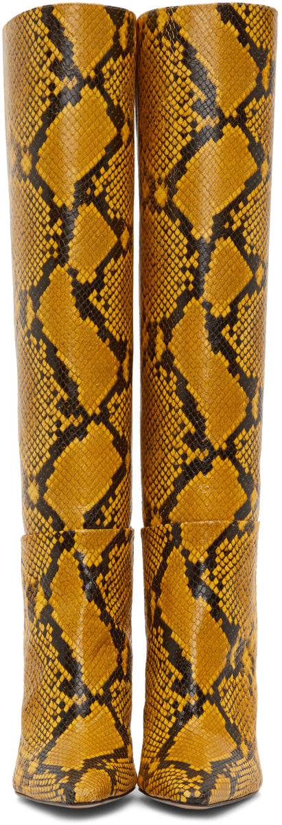 yellow python boots