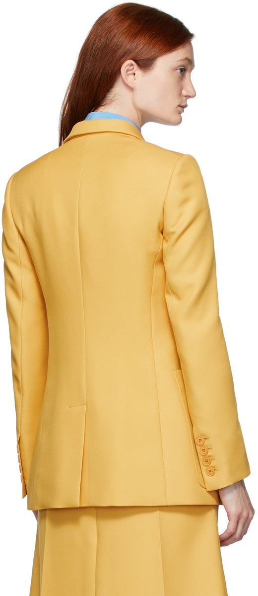 【送料&関税込】Stella McCartney Tailored Jacket Stella McCartney Yellow Recycled Amanda Tailored Jacket