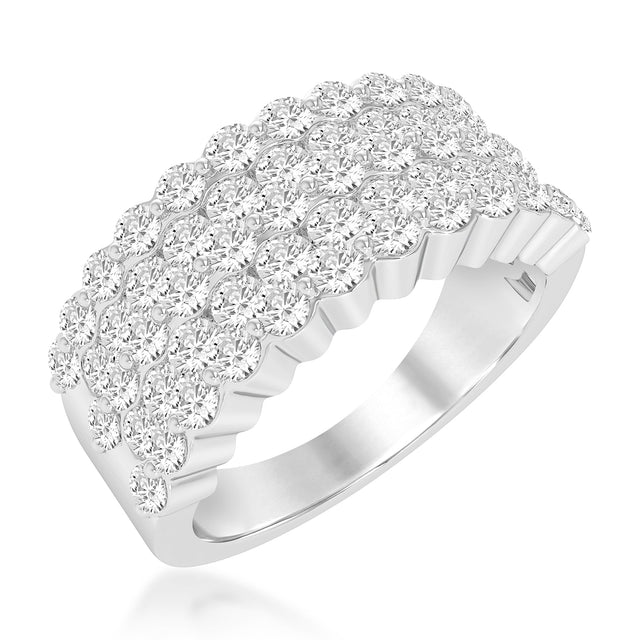 1 1/2ctw Diamond White Gold Anniversary Band - Embrace Collection