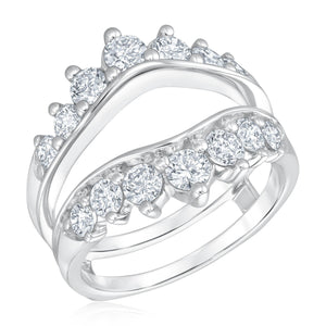 1 1/2ctw Diamond White Gold Ring Guard | Embrace Collection