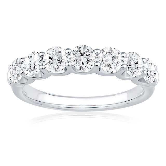 1 1/2ctw Diamond White Gold Wedding Band - Embrace Collection