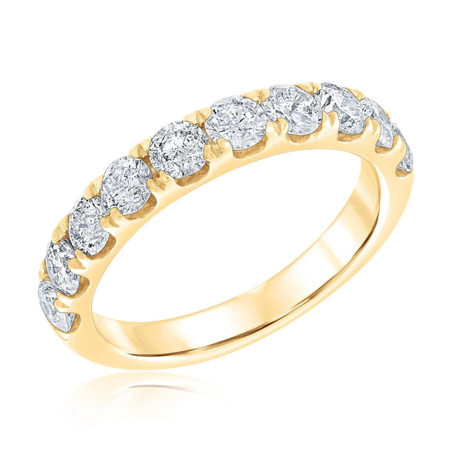 1 1/2ctw Round Diamond Yellow Gold Anniversary Ring | Embrace Collection