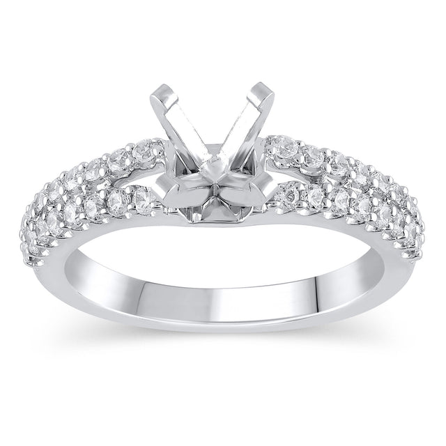 1/2ctw Diamond Accent White Gold Engagement Ring Setting - Design Collection - Size 5