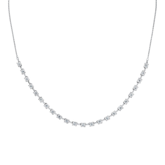 1/2ctw Diamond Sterling Silver Link Necklace