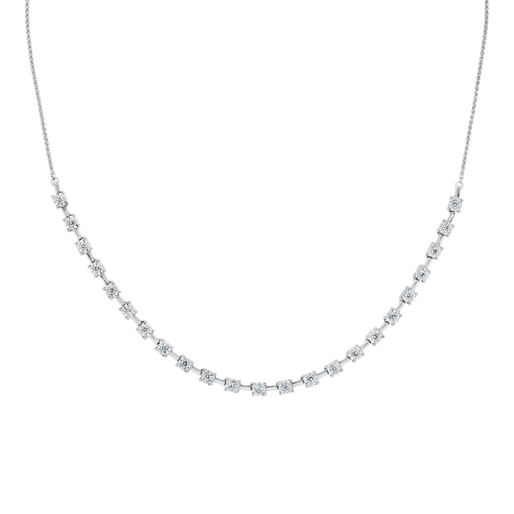 1/2ctw Diamond Sterling Silver Link Necklace