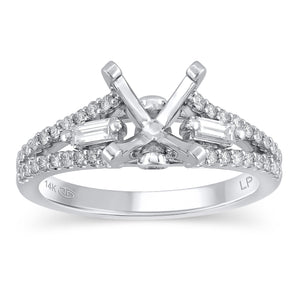1/2ctw Diamond White Gold Engagement Ring Setting