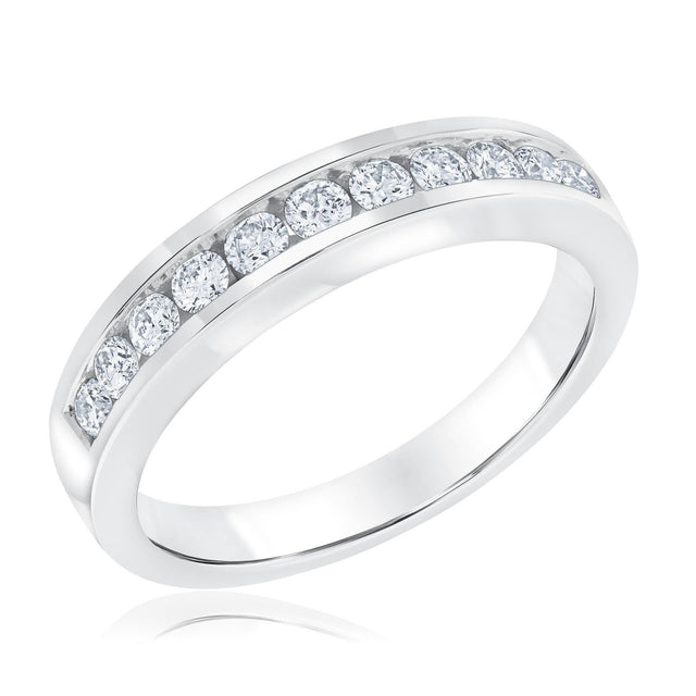 1/2ctw Round Diamond White Gold Wedding Band | Harmony Collection