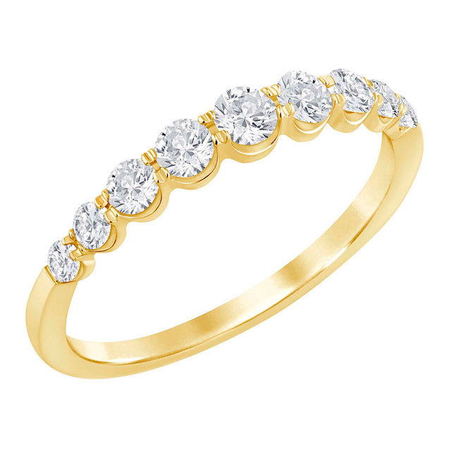 1/2ctw Round Diamond Yellow Gold Wedding Band | Embrace Collection | Size 7