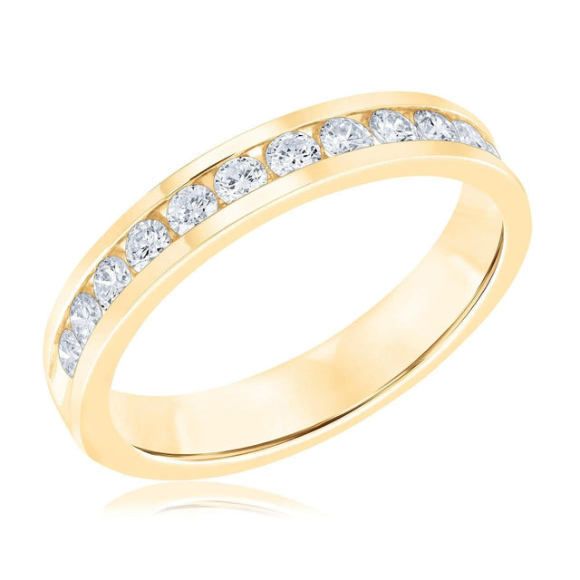 1/2ctw Round Diamond Yellow Gold Wedding Band | Embrace Collection